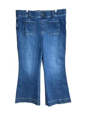 Spanx SPANXshape EveryWear Cropped Wide Leg Jeans with patch pockets